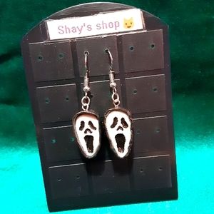Ghost face earrings